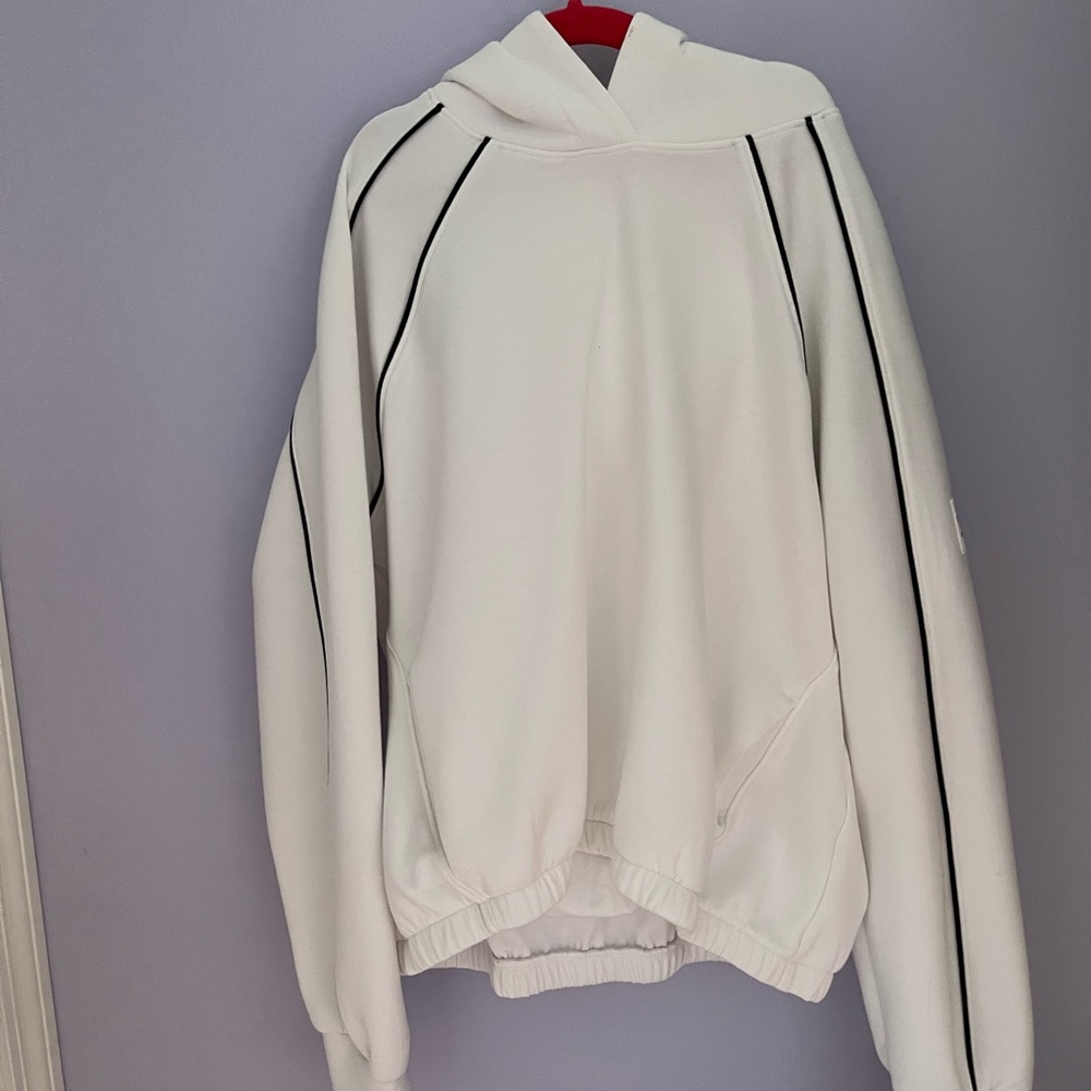 Abercrombie and Fitch Kids White Hoodie with Black Accents